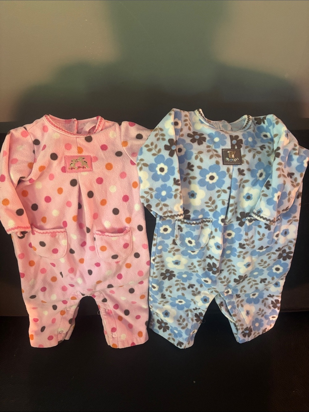 Vintage Carter’s Baby Girl  Set of Two Outfit/Sleepers.